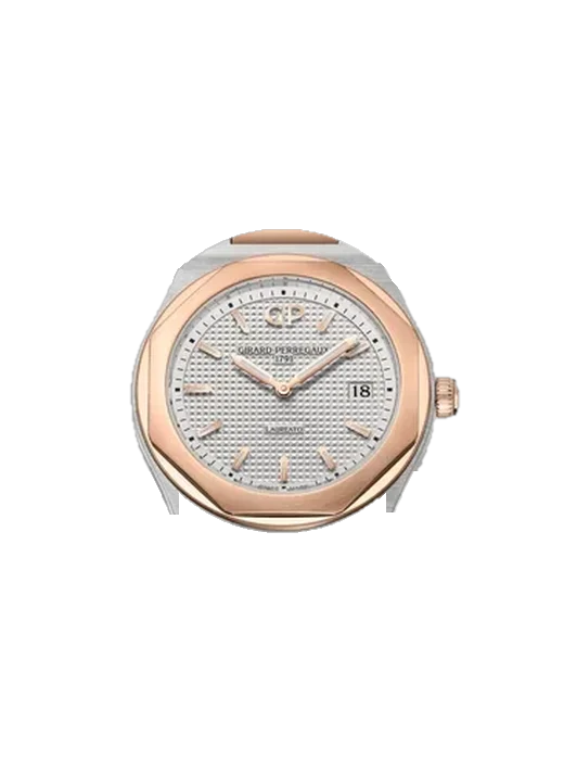 Laureato 80189-56-132-56A with Black Nubuck Alligator Strap with Hand-Stitched Tone-on-Tone Stitching