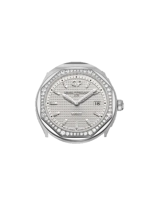 Laureato 80189D11A131-11A avec Bracelet Alligator Nubuck Noir avec Surpiqûre Ton sur Ton Faite Main