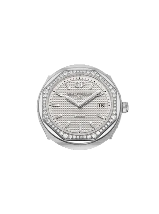Laureato 80189D11A131-CB6A with Black Nubuck Alligator Strap with Hand-Stitched Tone-on-Tone Stitching