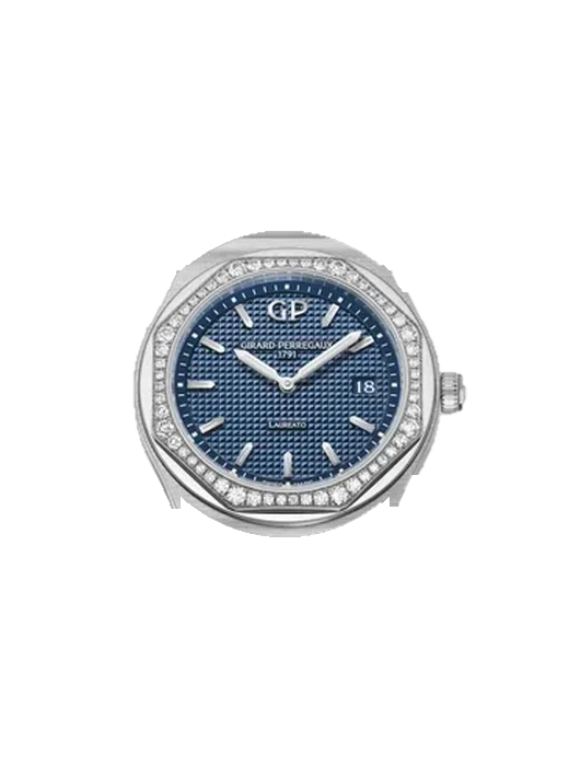 Laureato 80189D11A431-CB6A mit Alligator-Nubuk-Armband Schwarz mit Ton-in-Ton-Naht, handgenäht