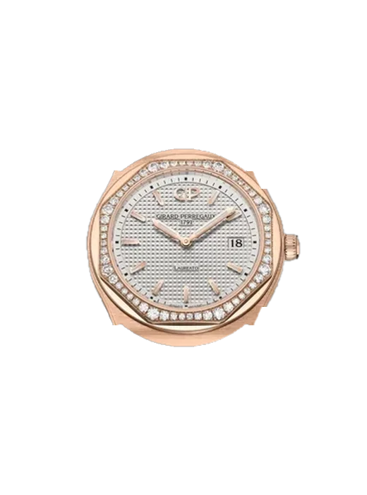 Laureato 80189D52A132-52A mit Alligator-Nubuk-Armband Schwarz mit Ton-in-Ton-Naht, handgenäht
