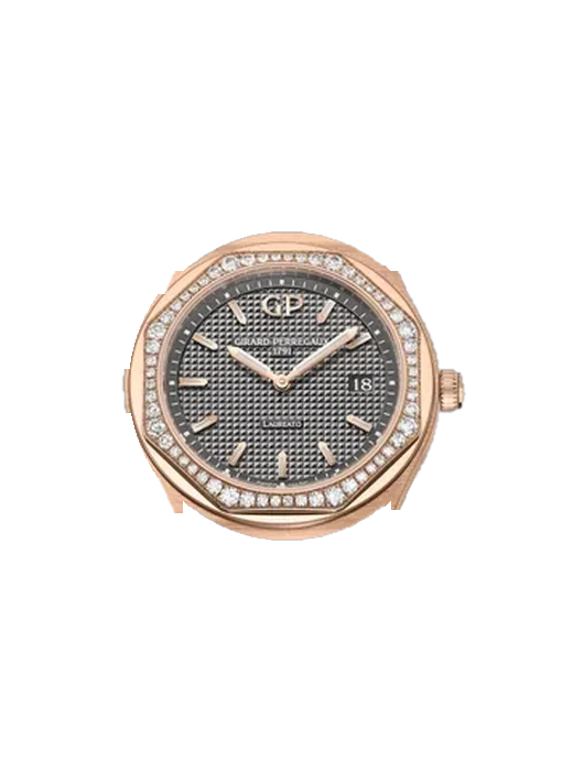 Laureato 80189D52A232-52A avec Bracelet Alligator Nubuck Noir avec Surpiqûre Ton sur Ton Faite Main