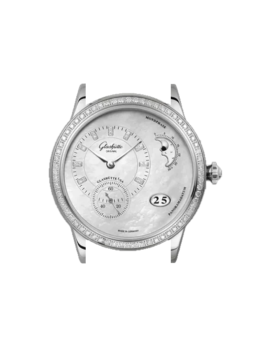 Pano 1-90-12-01-12-01 avec Bracelet de montre en cuir de veau vintage marron — Patine naturelle