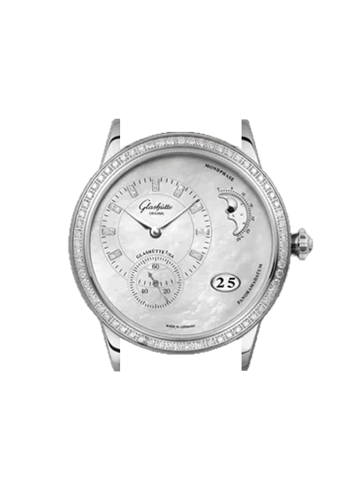 Pano 1-90-12-01-12-02 avec Bracelet de montre en cuir de veau vintage marron — Patine naturelle