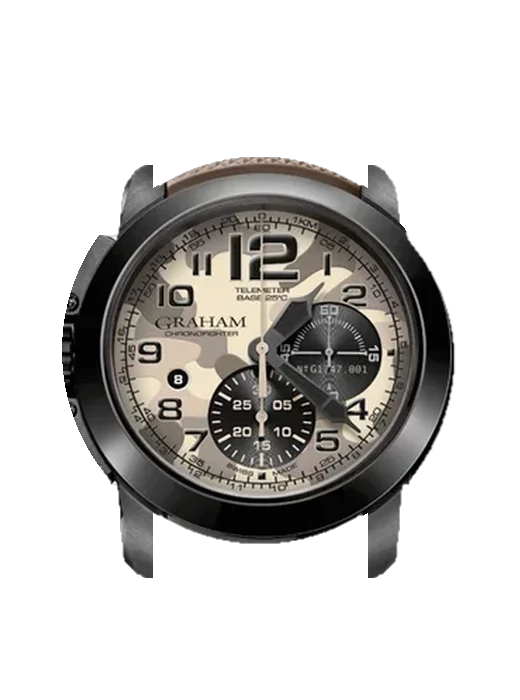 Chronofighter 2CCAU.E03A con Correa de piel de becerro vintage marrón — Patina natural