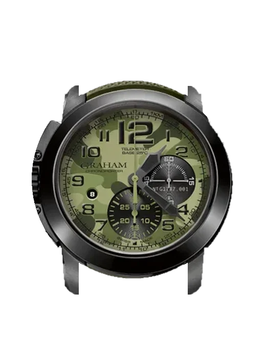 Chronofighter 2CCAU.G02A con Correa de piel de becerro vintage marrón — Patina natural