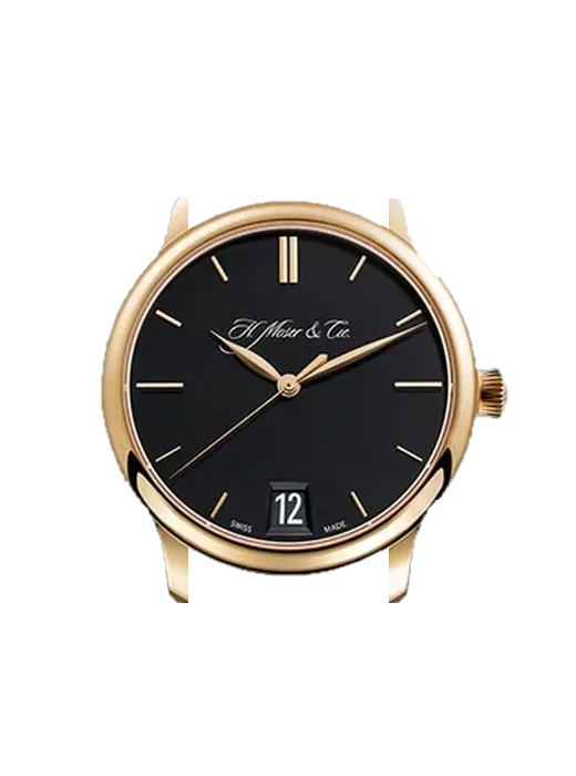Endeavour 1342-0100 mit Alligator-Nubuk-Armband Schwarz mit Ton-in-Ton-Naht, handgenäht
