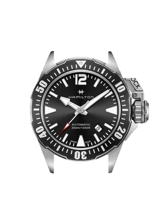 Frogman H77605135 avec Bracelet Grand Cavalier Cuir Orange