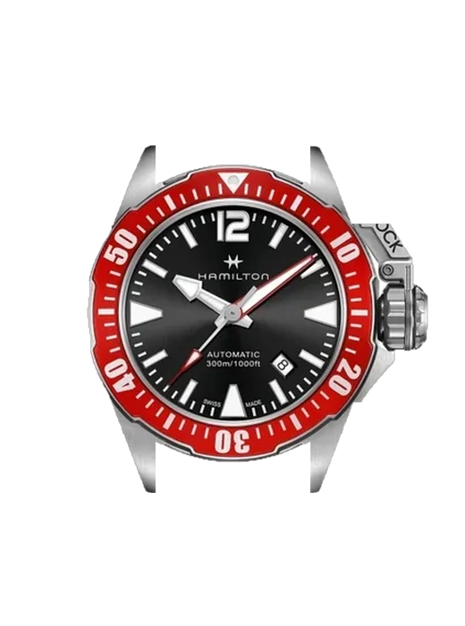 Frogman H77725135 with Grand Cavalier Leather Strap Orange
