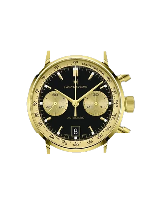 Intra-Matic H38436830 con Cinturino Grand Cavalier Cuir Arancione