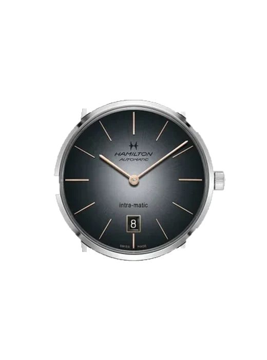 Intra-Matic H38455181 with Grand Cavalier Leather Strap Orange