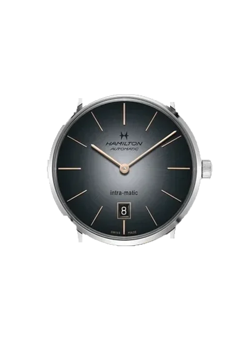 Intra-Matic H38455781 with Grand Cavalier Leather Strap Orange