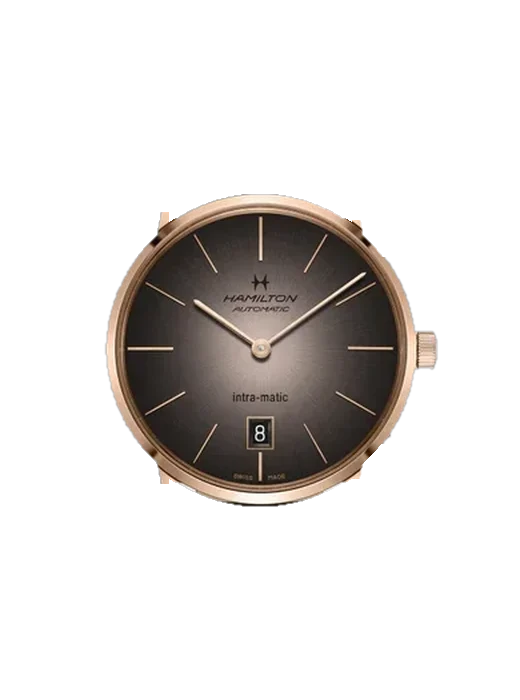 Intra-Matic H38465501 with Grand Cavalier Leather Strap Orange