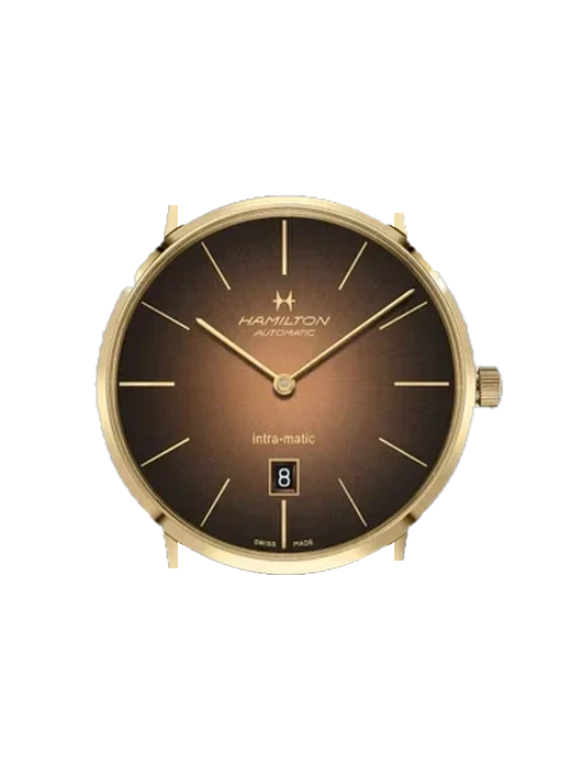 Intra-Matic H38735501 with Vintage Brown Calfskin Strap — Natural Patina