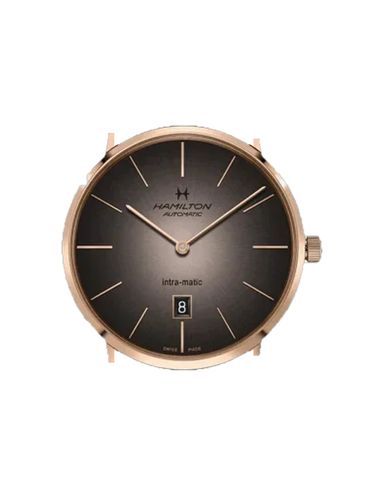 Intra-Matic H38745501 with Vintage Brown Calfskin Strap — Natural Patina