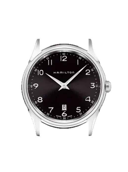 Jazzmaster H38511733 avec Bracelet de montre en cuir de veau vintage marron — Patine naturelle