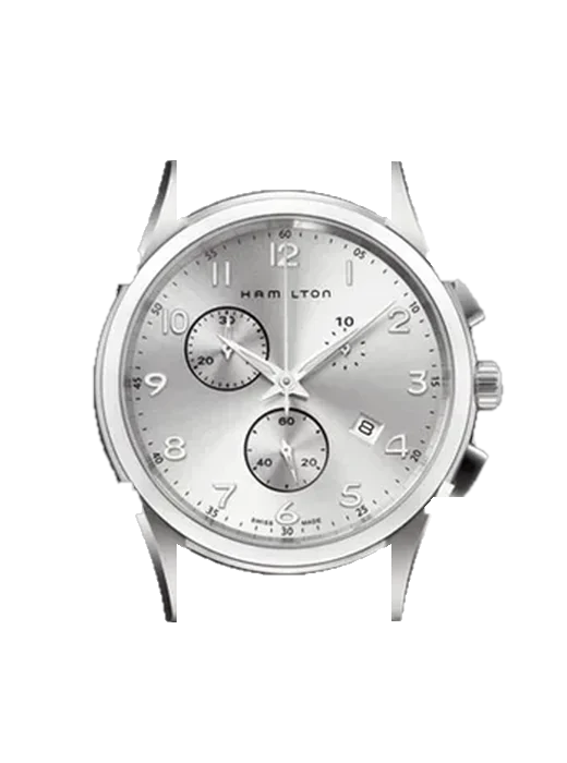 Jazzmaster H38612153 avec Bracelet de montre en cuir de veau vintage marron — Patine naturelle