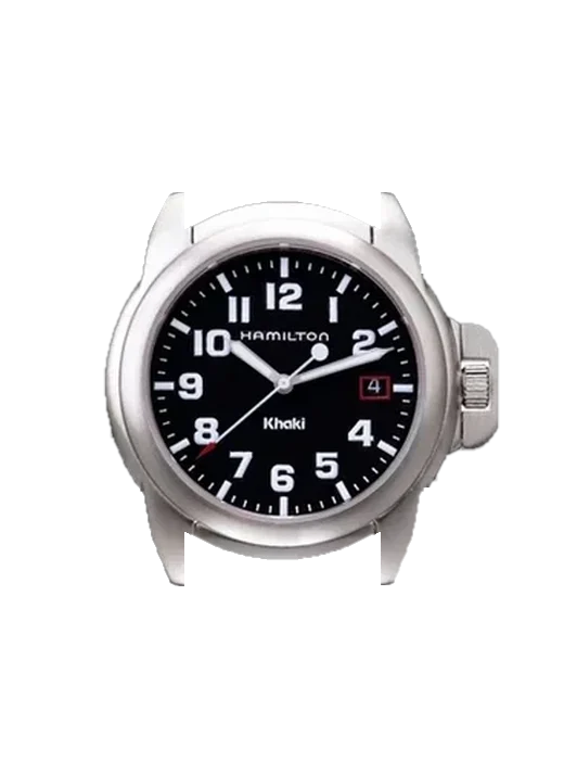 Khaki Action H61411133 with Grand Cavalier Leather Strap Orange