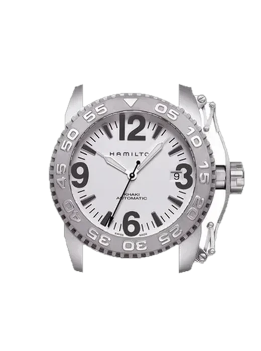 Khaki Action H62465115 avec Bracelet de montre en cuir de veau vintage marron — Patine naturelle