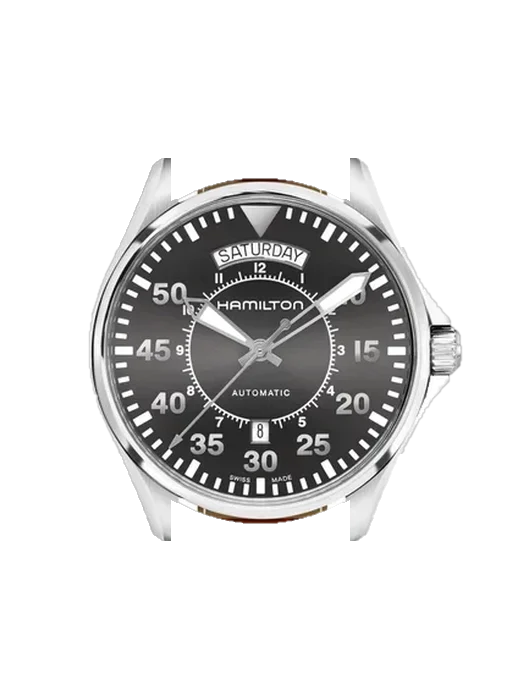 Khaki Aviation H64615585 with Grand Cavalier Leather Strap Orange