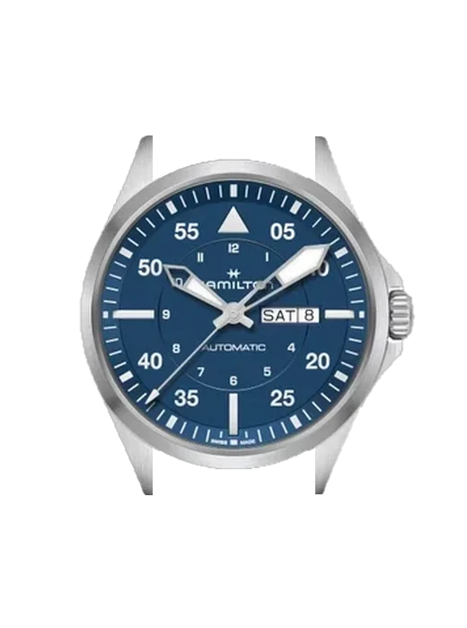 Khaki Aviation H64635140 with Grand Cavalier Leather Strap Orange