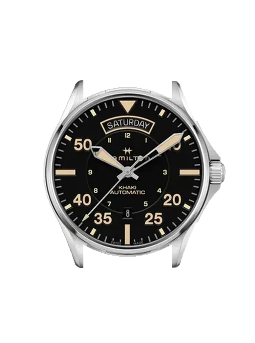 Khaki Aviation H64645131 with Grand Cavalier Leather Strap Orange