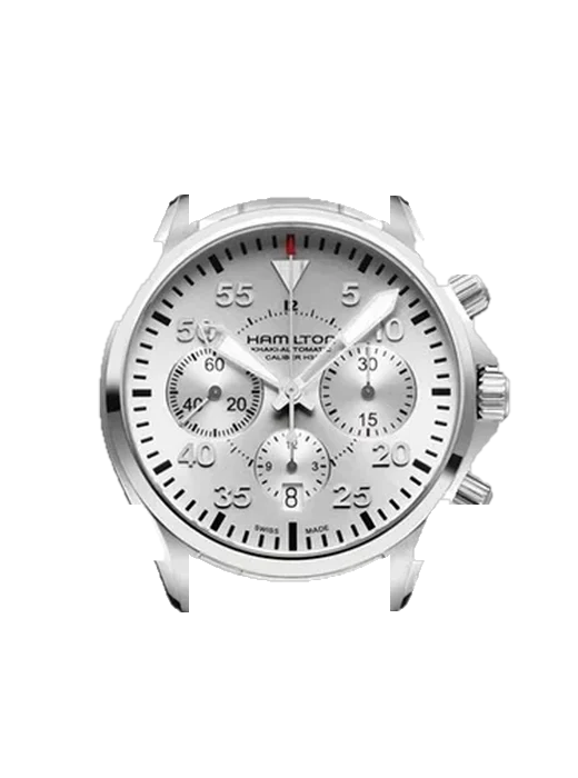 Khaki Aviation H64666155 with Grand Cavalier Leather Strap Orange