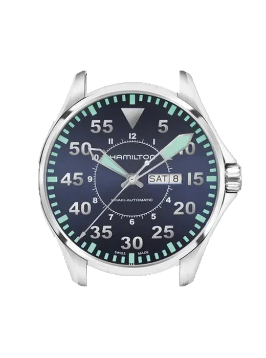 Khaki Aviation H64715145 with Grand Cavalier Leather Strap Orange