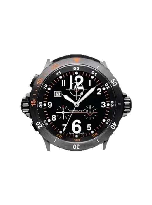 Khaki Aviation H74592333 with Grand Cavalier Leather Strap Orange