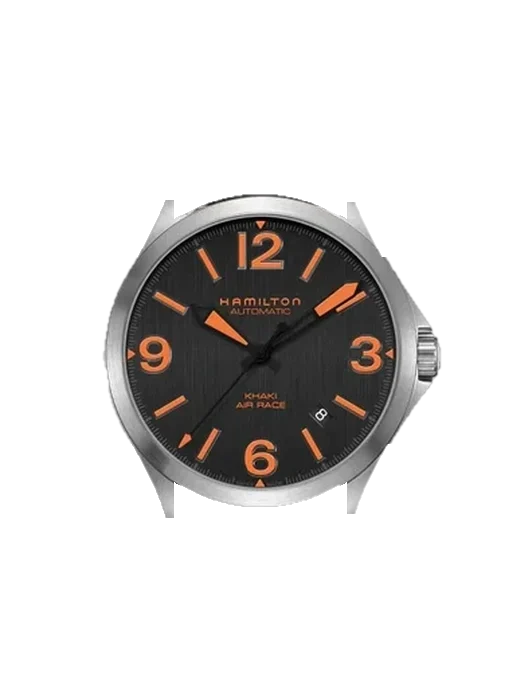 Khaki Aviation H76235731 with Vintage Brown Calfskin Strap — Natural Patina