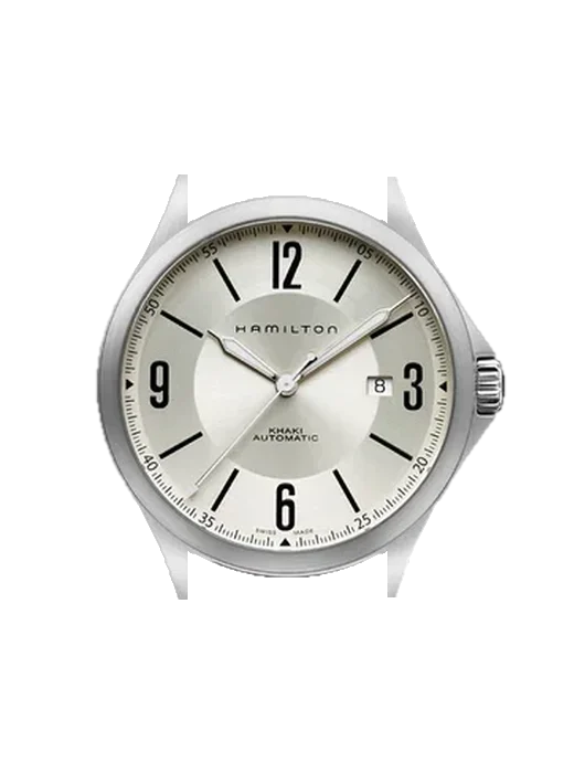 Khaki Aviation H76665725 with Grand Cavalier Leather Strap Orange