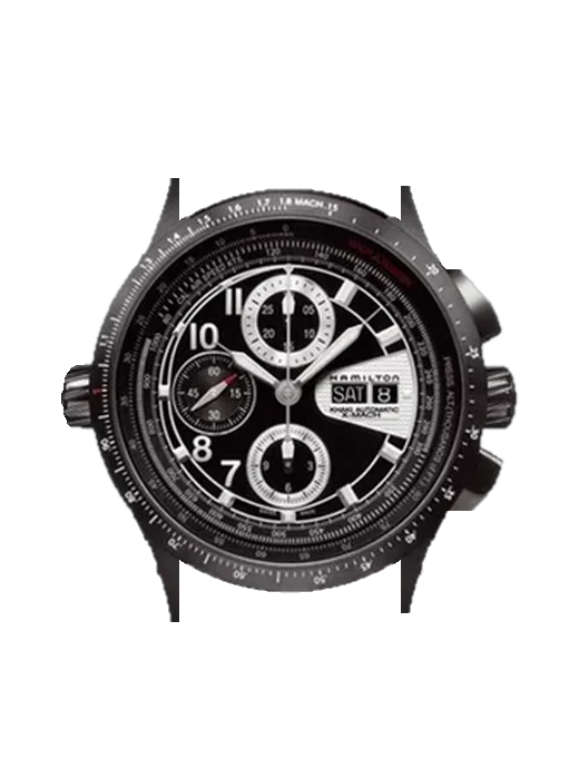 Khaki Aviation H76686335 con Cinturino Vitello Vintage Marrone — Patina Naturale