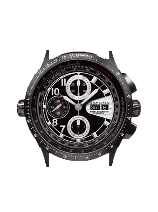 Khaki Aviation H76686735 con Cinturino Vitello Vintage Marrone — Patina Naturale