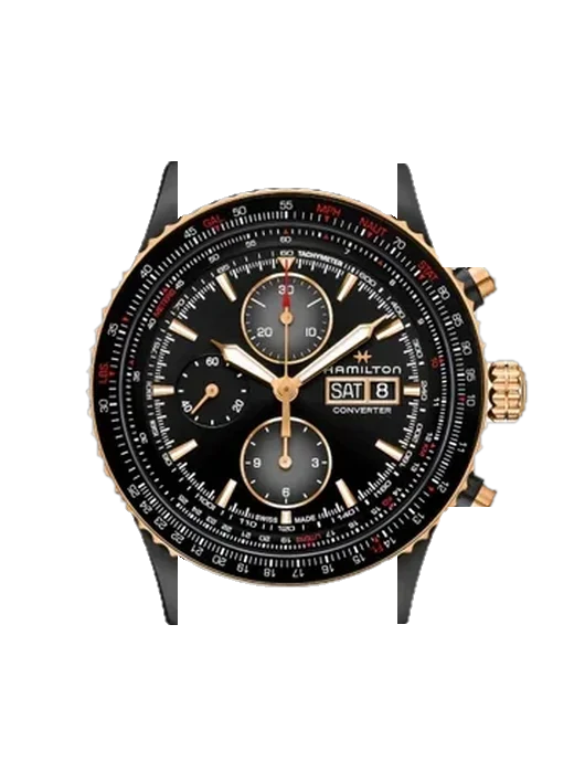 Khaki Aviation H76736730 with Vintage Brown Calfskin Strap — Natural Patina