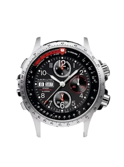Khaki Aviation H77646733 con Cinturino Grand Cavalier Cuir Arancione
