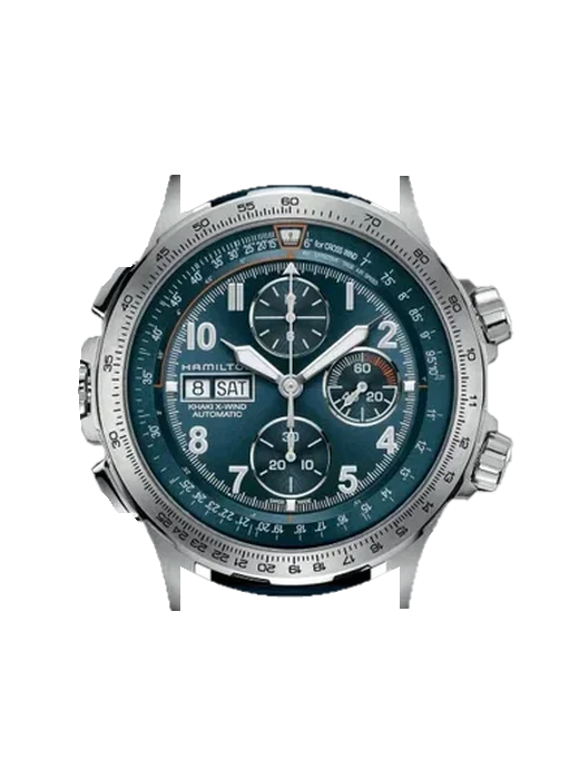 Khaki Aviation H77906940 con Cinturino Vitello Vintage Marrone — Patina Naturale