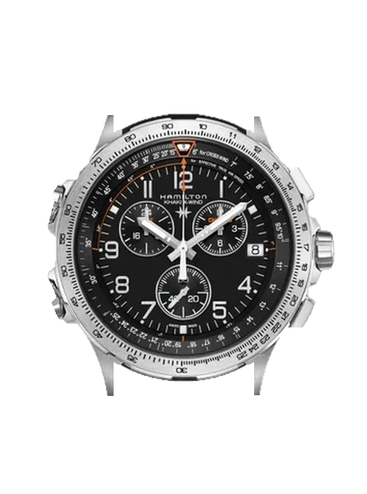 Khaki Aviation H77912335 with Vintage Brown Calfskin Strap — Natural Patina