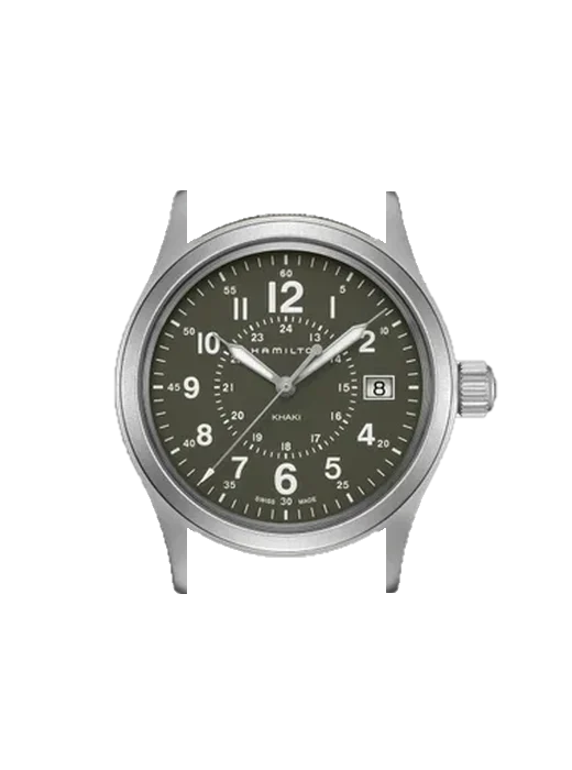 Khaki Field H68201063 with Grand Cavalier Leather Strap Orange