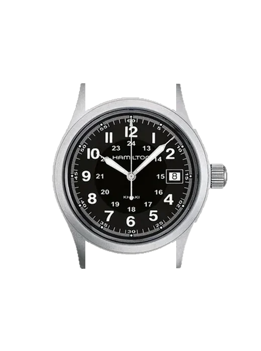 Khaki Field H68411533 with Grand Cavalier Leather Strap Orange