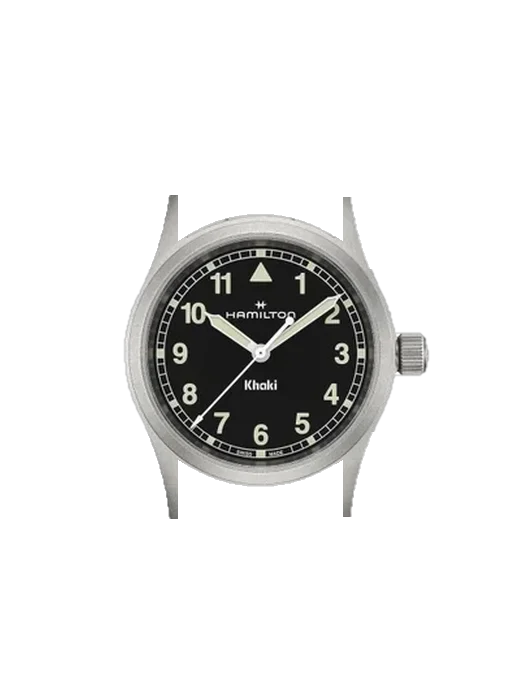 Khaki Field H69301130 mit Vintage Kalbslederarmband Braun — Natürliche Patina