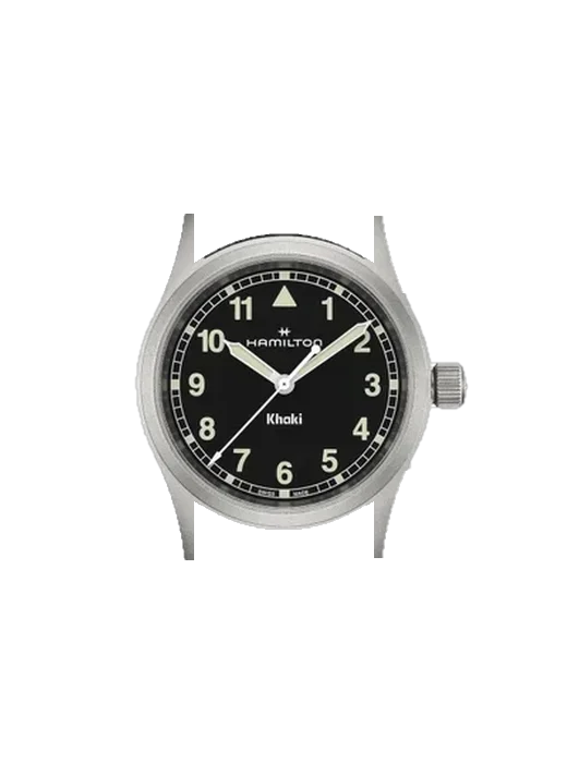 Khaki Field H69301430 mit Vintage Kalbslederarmband Braun — Natürliche Patina