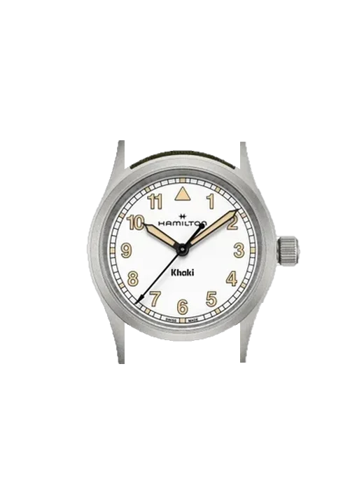 Khaki Field H69301910 mit Vintage Kalbslederarmband Braun — Natürliche Patina