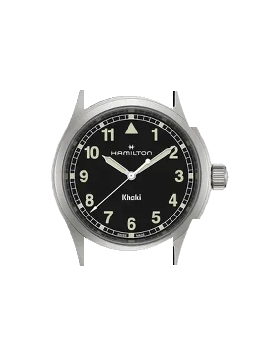 Khaki Field H69401430 with Grand Cavalier Leather Strap Orange