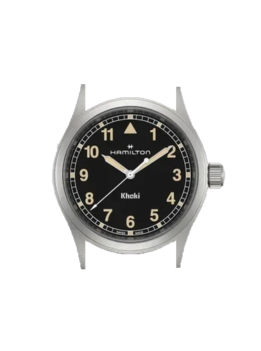 Khaki Field H69401930 with Grand Cavalier Leather Strap Orange