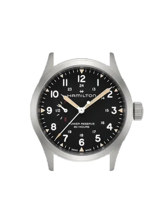 Khaki Field H69509130 with Blue Alligator and Rubber Hybrid Strap