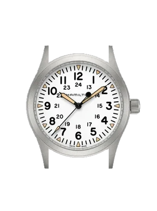 Khaki Field H69529113 with Vintage Brown Calfskin Strap — Natural Patina