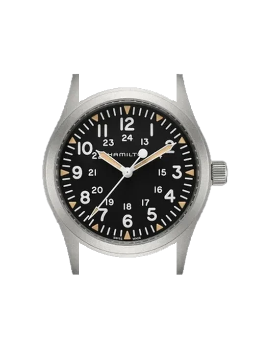 Khaki Field H69529133 mit Vintage Kalbslederarmband Braun — Natürliche Patina