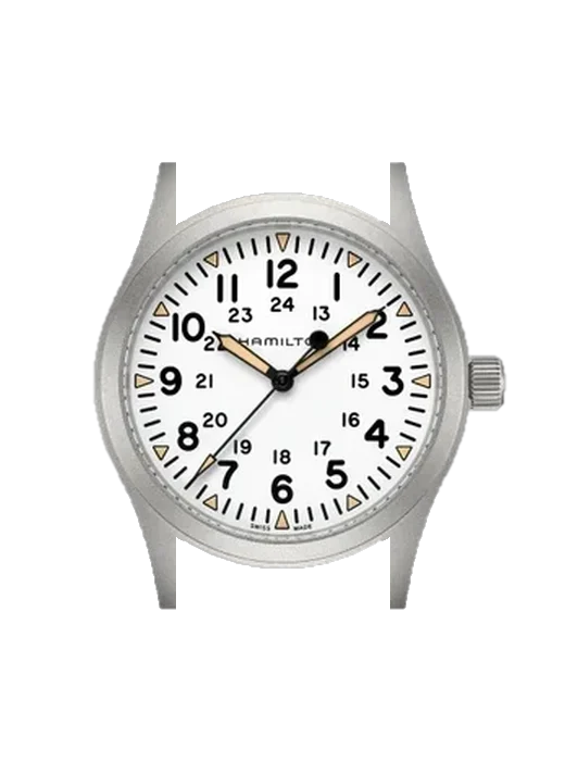 Khaki Field H69529913 mit Vintage Kalbslederarmband Braun — Natürliche Patina