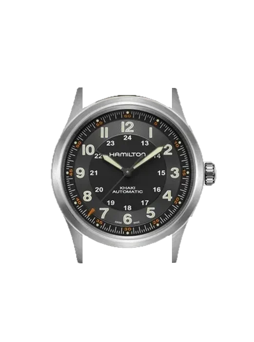 Khaki Field H70205830 con Cinturino Grand Cavalier Cuir Arancione