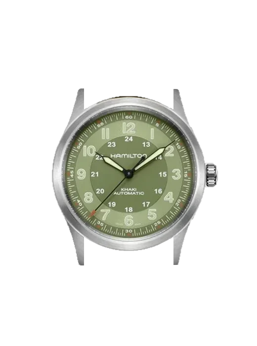 Khaki Field H70205860 con Cinturino Grand Cavalier Cuir Arancione